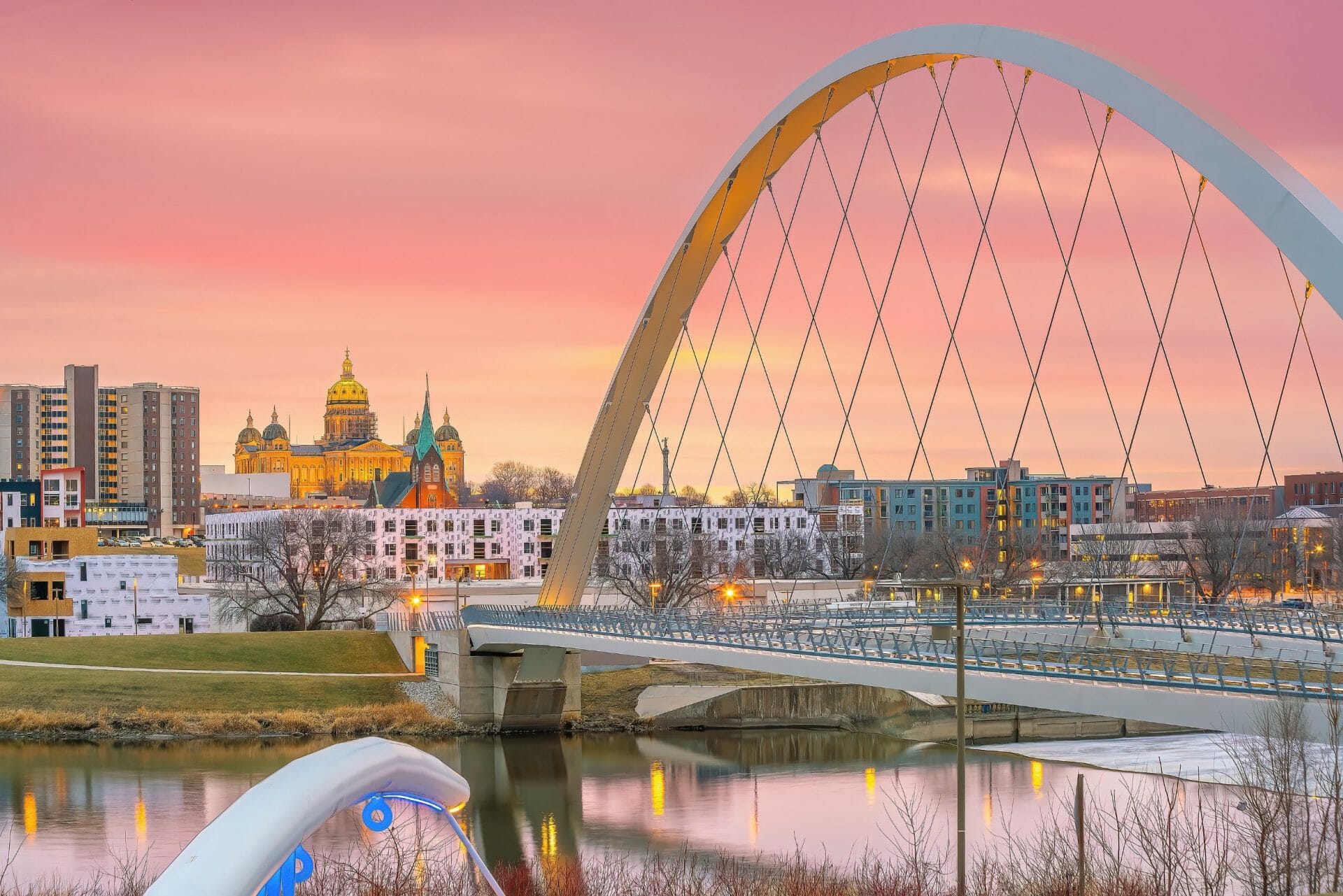 Downtown Des Moines, Iowa, USA.
