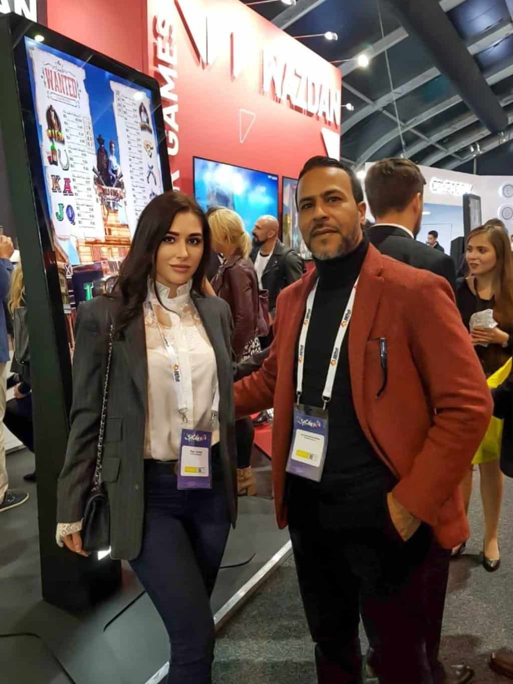 Alaeddin Moftah and his wife Olga Lutova at SiGMA Malta