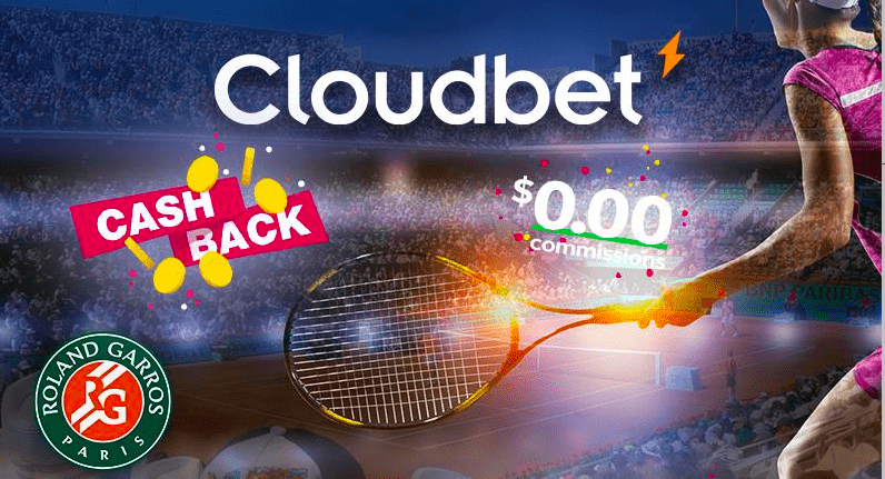 Cloudbet запускает нулевую маржу и кэшбэк в Париж за участие в Открытом чемпионате Франции по теннису