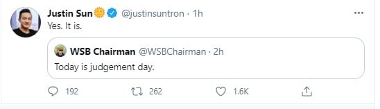 Wall Street fait face au Jugement dernier : Justin Sun achète 10 millions de dollars d'actions GameStop