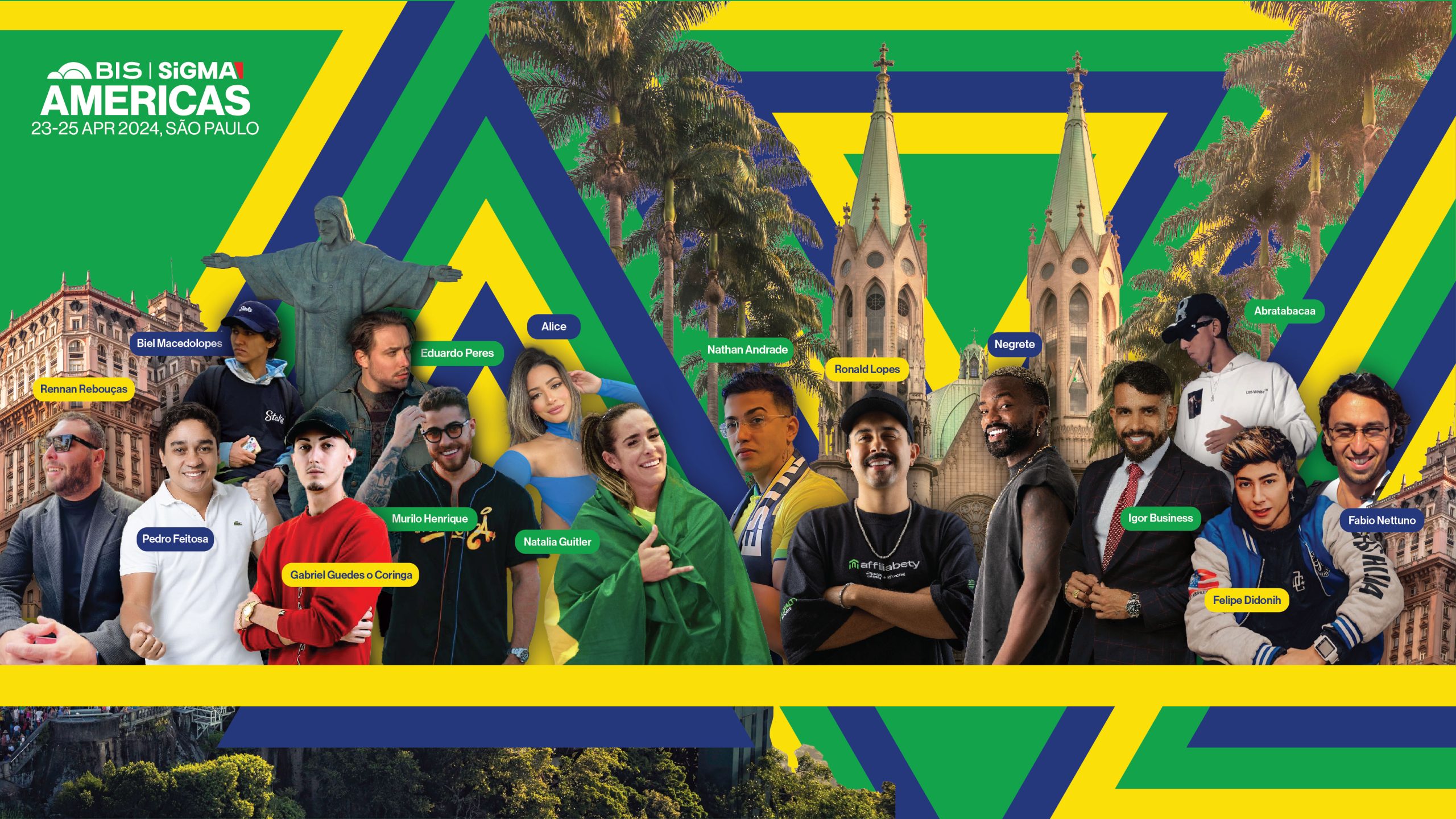 Grandes influenciadores confirmados para o evento BIS SiGMA Américas no Brasil