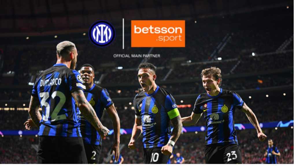 Betsson ประกาศข้อตกลงสปอนเซอร์ที่ใหญ่ที่สุดกับทีมอินเตอร์มิลาน