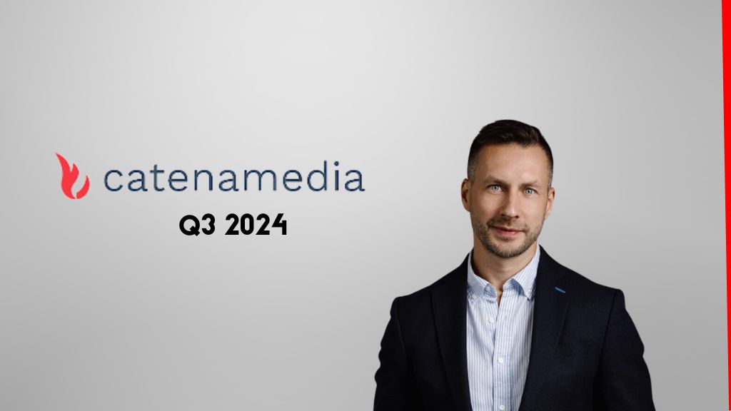 Catena Media第三季度收入下降33%，EBITDA为负