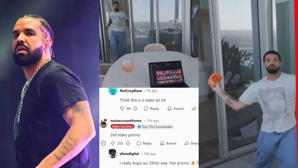 โฆษณาจัดฉากหรือการบุกรุกความเป็นส่วนตัว? Drake ถูกจับได้ว่าใช้เว็บไซต์พนันในวิดีโอโดรนประหลาด