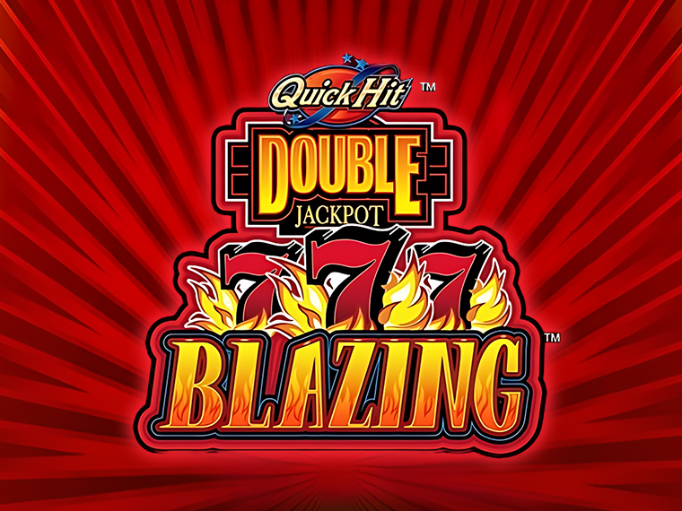 Quick Hit Double Jackpot Blazing 777 Logo