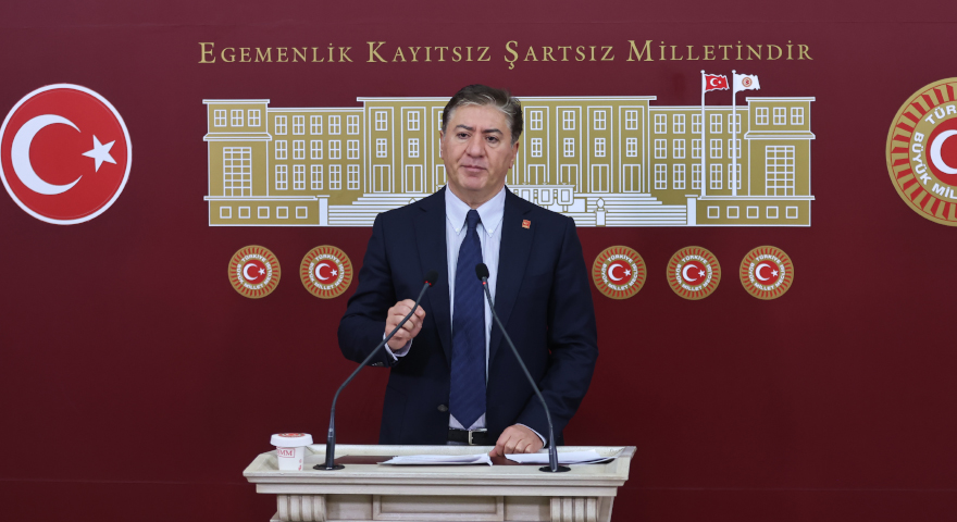 Gemini saidMurat Emir, Deputy Group Chairman of the Republican People's Party (CHP), addresses the Parliament