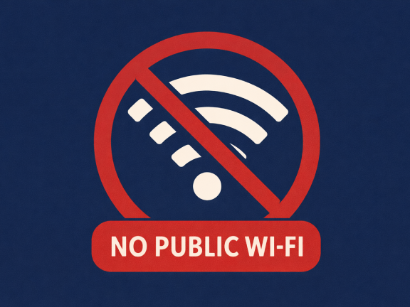Avoid Public Wi-Fi 