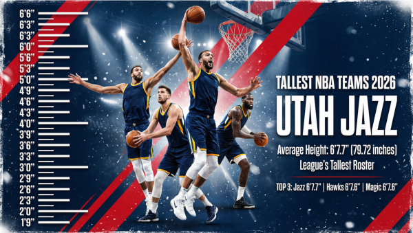 Tallest NBA Team Ranked by Average Height (Season 2025-26)