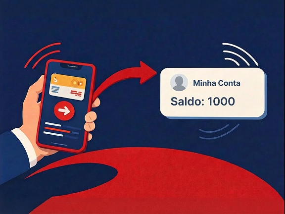 Certifique-se de ter saldo em conta